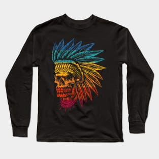 Native Skull Long Sleeve T-Shirt